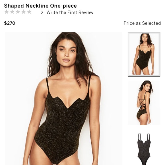Shaped Neckline One-piece